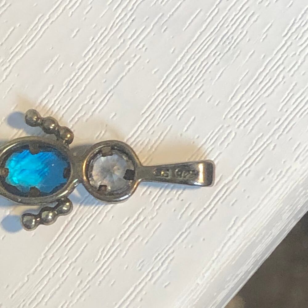 Vintage 90s-y2k Boy Son Keepsake Sterling Silver 925 Birthstone March Pendant - Picture 6 of 10